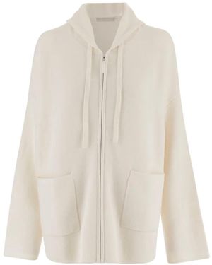 Allude フーデッド カーディガン - ホワイト