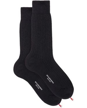 SCAROSSO Ribbed Socks - Black