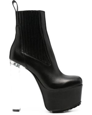 Rick Owens Kiss Platform Ankle Boots - Black