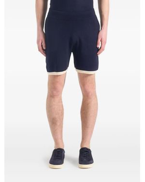 Manière De Voir Shorts Regis Con Dettaglio A Contrasto - Blu