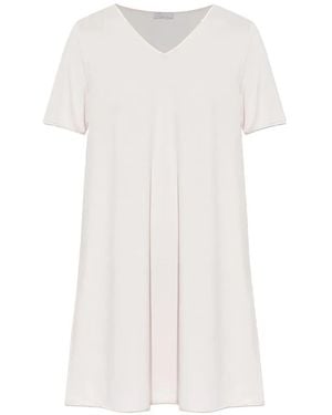 Hanro V-Neck Short-Sleeved Nightdress - White