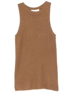 Co. Geripptes Top - Braun