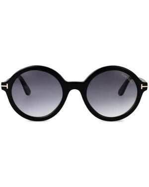 Tom Ford Gafas de sol Nicolette con montura redonda - Negro