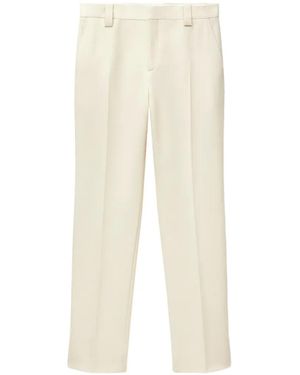 Versace Logo-Patch Tailored Pants - White