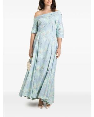 BERNADETTE Bowers Floral-Print Maxi Dress - Blue