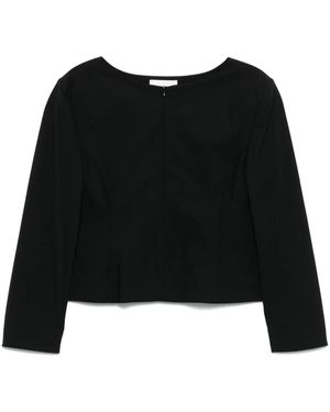 Amomento Boat-Neck Blouse - Black