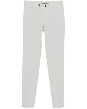 Incotex Slim-Fit Pressed-Crease Trousers - White