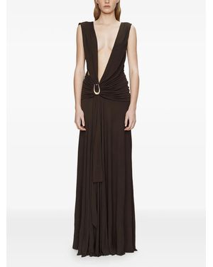 Christopher Esber Draped Maxi Dress - Brown