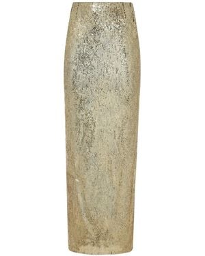Dolce & Gabbana Long Sequined Skirt - Natural