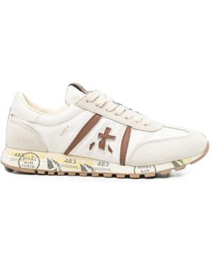 Premiata Lucy Logo-Patch Trainers - White