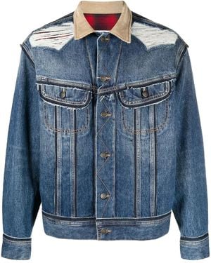 Maison Margiela X Pendleton ダメージ デニムジャケット - ブルー