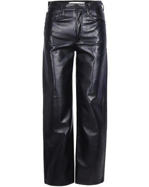 Agolde Pantalones De Piel - Azul
