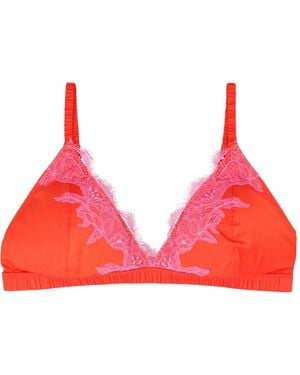 Love Stories Sujetador Bowie con ribete de encaje - Rojo