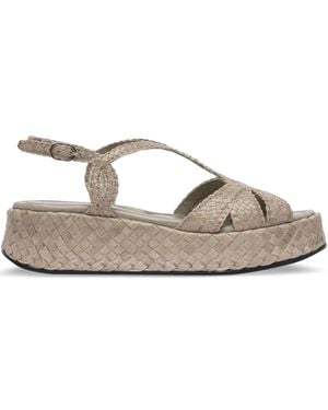 Toni Pons Interwoven Platform Sandals - Grey
