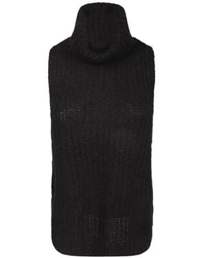 Herno Chunky-Knit Roll-Neck Sweater - Black