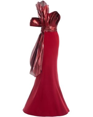 Gaby Charbachy Asymmetric Gown - Red