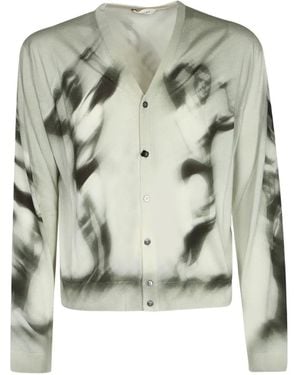 Versace Cardigan Mit Foto-Print - Weiß