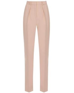Elisabetta Franchi Lightweight Crêpe Fabric Trousers - White
