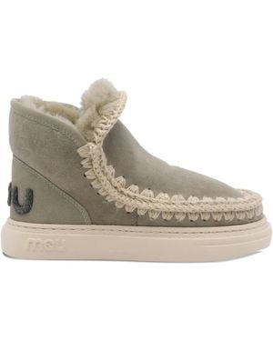 Mou Eskimo Bold Glitter Logo Trainers - Brown