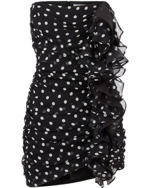 Nina Ricci>>ポルカドットプリントドレス Nina Ricci ポルカドット ドレス | ブラック | FARFETCH JP