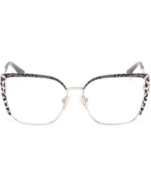 Guess Leopard-Print Cat-Eye Glasses - Natural