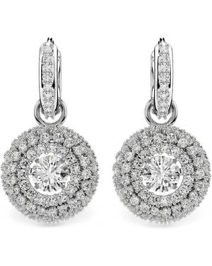 Swarovski Crystal-Embellished Drop Earrings - White