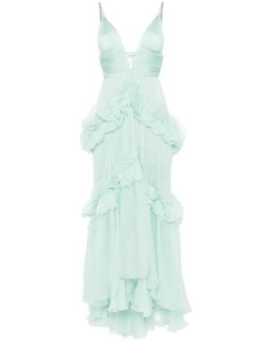 Maria Lucia Hohan ラッフル マキシドレス - ブルー