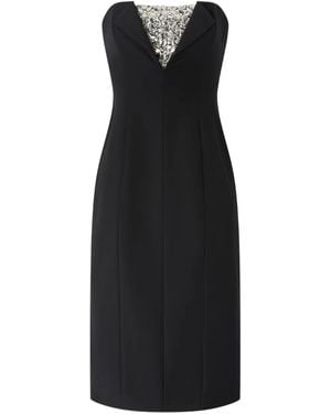 Genny Embellished Strapless Midi Dress - Black