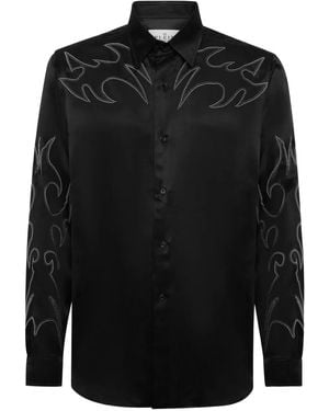 Philipp Plein Embellished Shirt Texas - Black