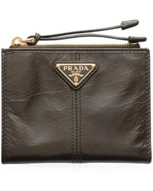Prada Small Leather Wallet - Brown