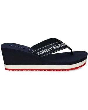Tommy Hilfiger Flip-Flops mit Logo - Blau