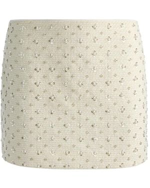Alice + Olivia Minifalda Rubi Con Apliques - Neutro