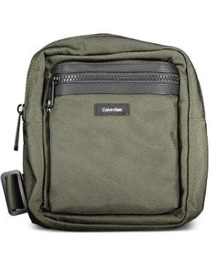 Calvin Klein Logo-Patch Messenger Bag - Green