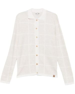Jacob Cohen Karierter Cardigan Mit Knöpfen - Weiß