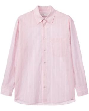 DUNST Stripe-Pattern Shirt - Pink