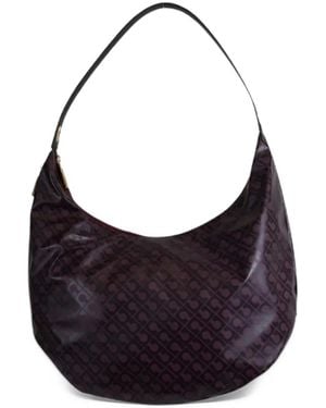 Gherardini Mittelgroße Schultertasche Mit Monogramm - Schwarz