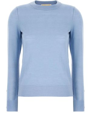 Michael Kors Klassischer Merinopullover - Blau