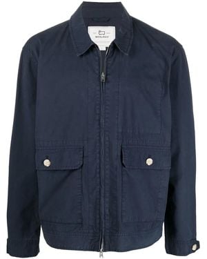 Woolrich Bomber Con Zip - Blu