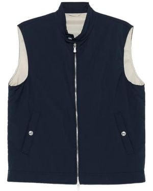 Eleventy Zip Gilet - Blue