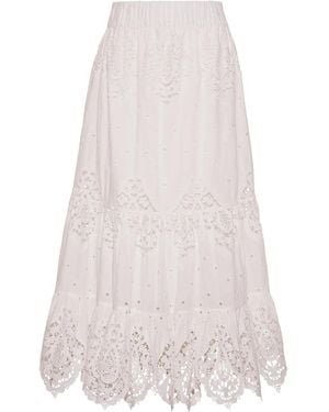 Cara Cara Chase Midi Skirt - White