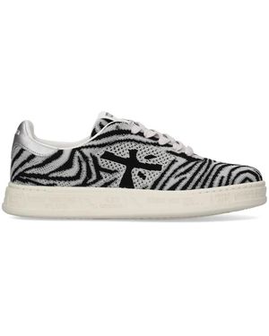 Premiata Quinnd Zebra-Print Trainers - White