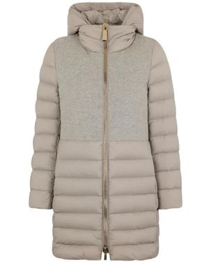 Moorer Hooded Padded Jacket - Grey
