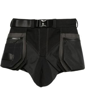 Mugler Shorts Met Ceintuur - Zwart