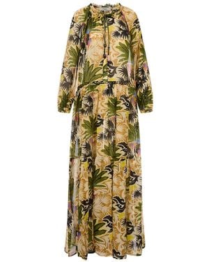 Anjuna Caterina Floral-Print Dress - Metallic