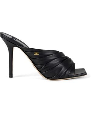 Elisabetta Franchi Nappa Leather Sandals - Black