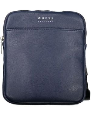 Guess Logo-Detail Messenger Bag - Blue