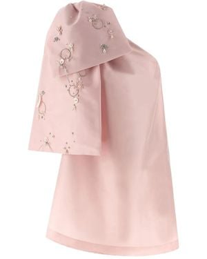 BERNADETTE Winnie Bow-Detail Mini Dress - Pink