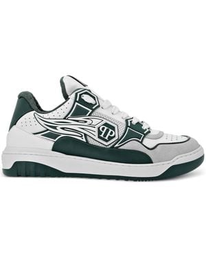 Philipp Plein Logo-Patch Low-Top Trainers - Green