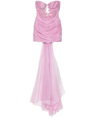 Maria Lucia Hohan Kelly Lightning-Bolt Cut-Out Mini Dress - Pink