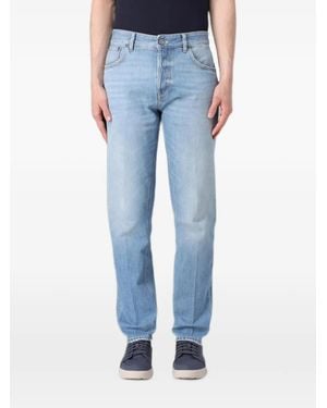 PT Torino Faded-Effect Straight-Leg Jeans - White